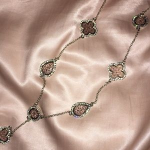 Sparkly pink & silver necklace ✨